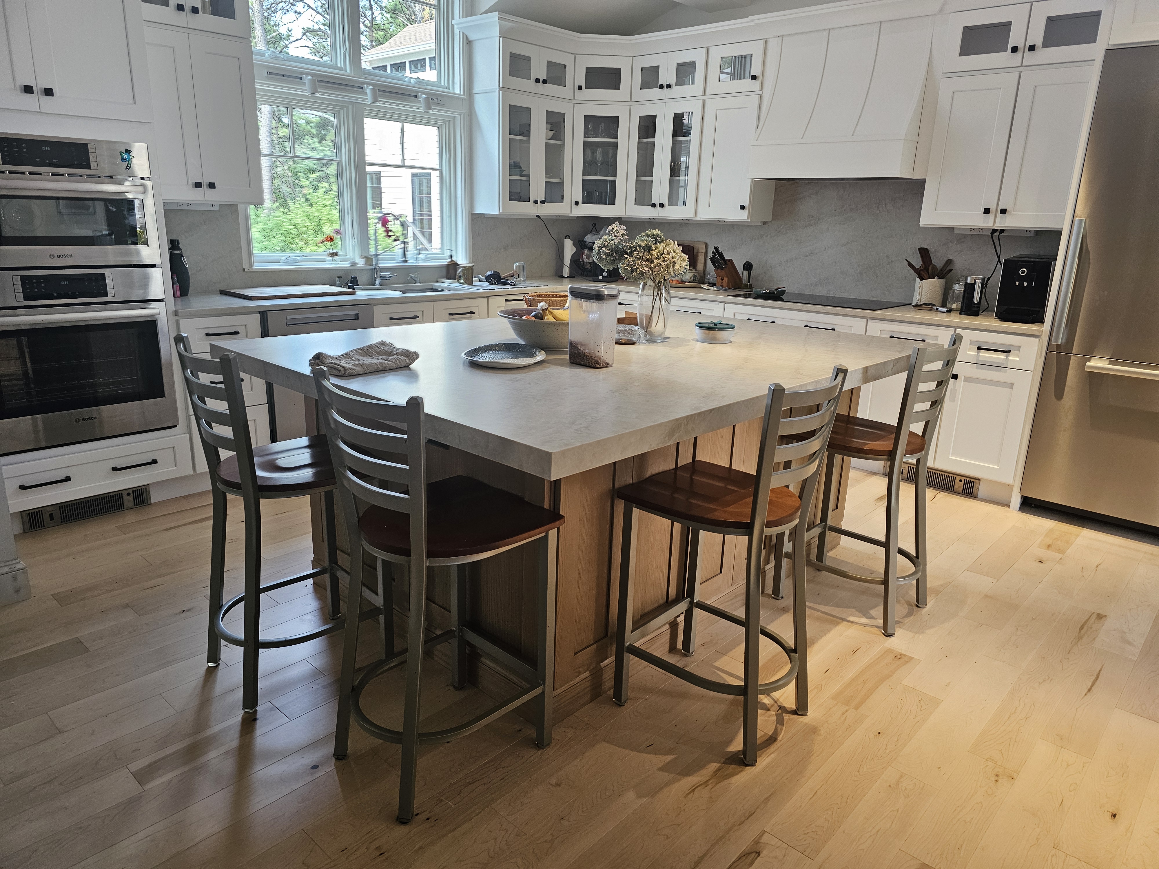 Island Seating for Four - Cape Cod kitchen remodel by On Cape Kitchens