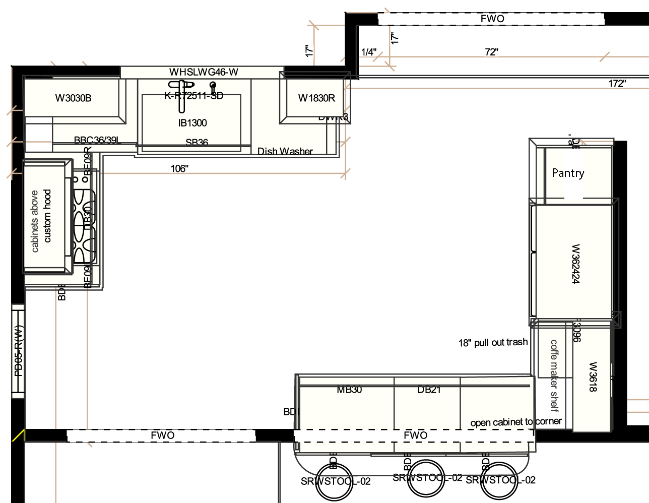 Custom Kitchen Floor Plan