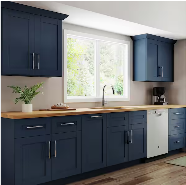 Shaker Navy Cabinet Door Style Detail